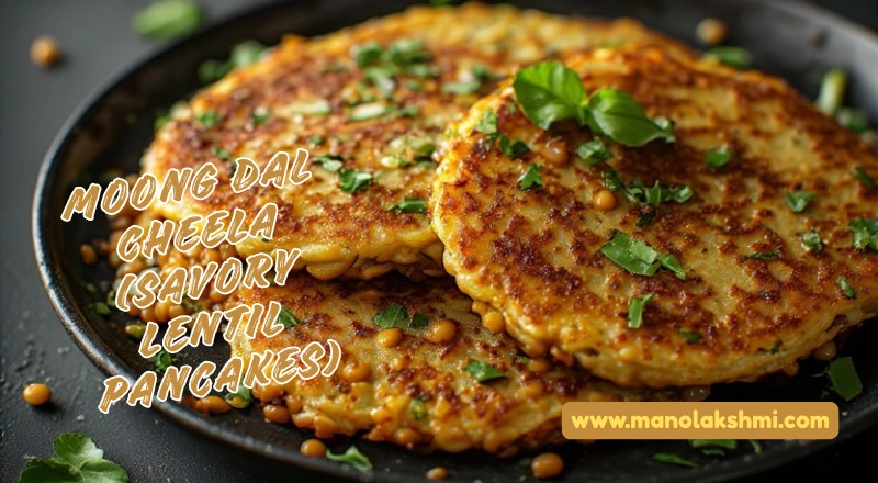 Moong Dal Cheela (Savory Lentil Pancakes)