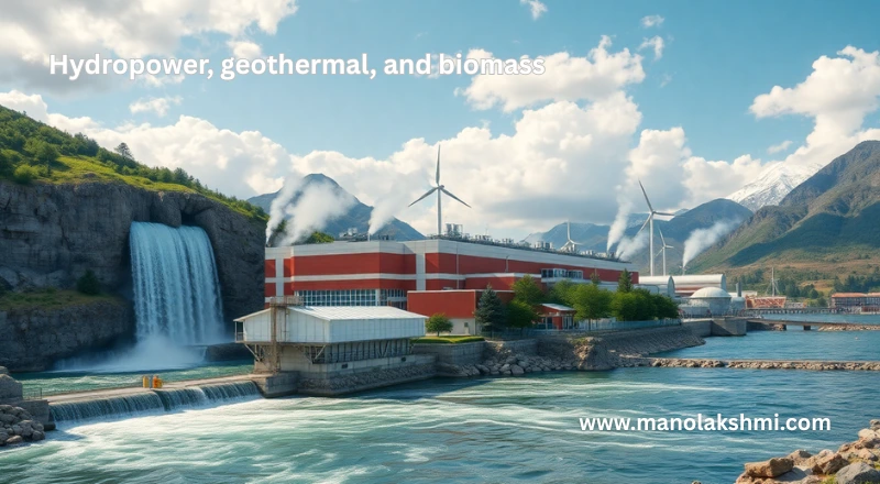 Hydropower, geothermal, and biomass 