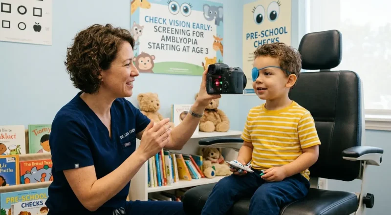 What age should children have their vision screened for amblyopia