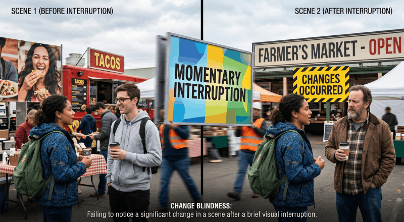 What is "change blindness"? Optical illusion