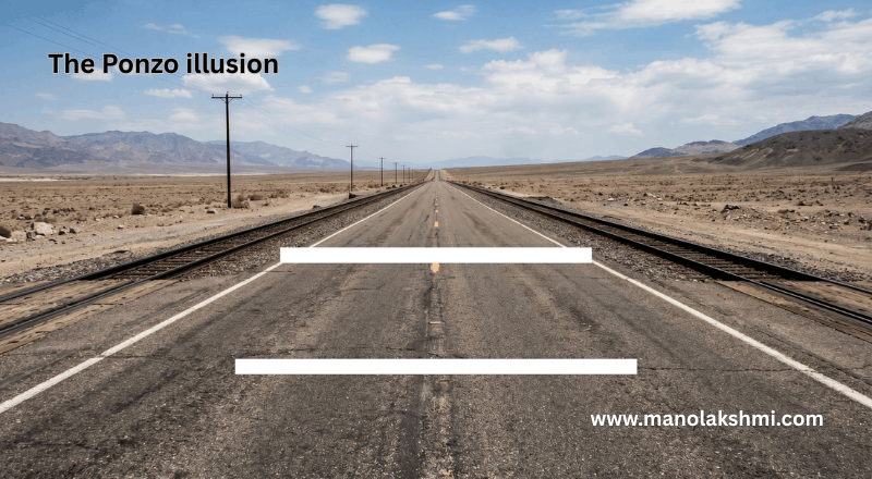 What is the Ponzo illusion? 