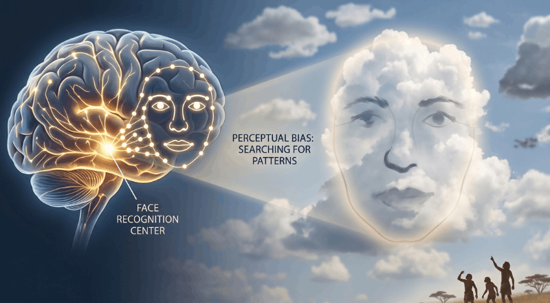 Why do we see faces in clouds (Pareidolia)? Optical illusion