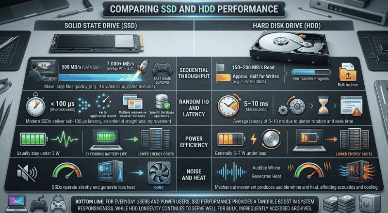 Comparing SSD and HDD Performance 