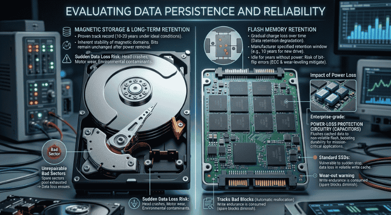 Evaluating Data Persistence and Reliability – SSD vs HDDs