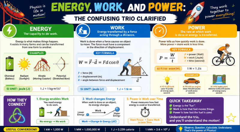 Energy, Work, and Power The Confusing Trio Clarified