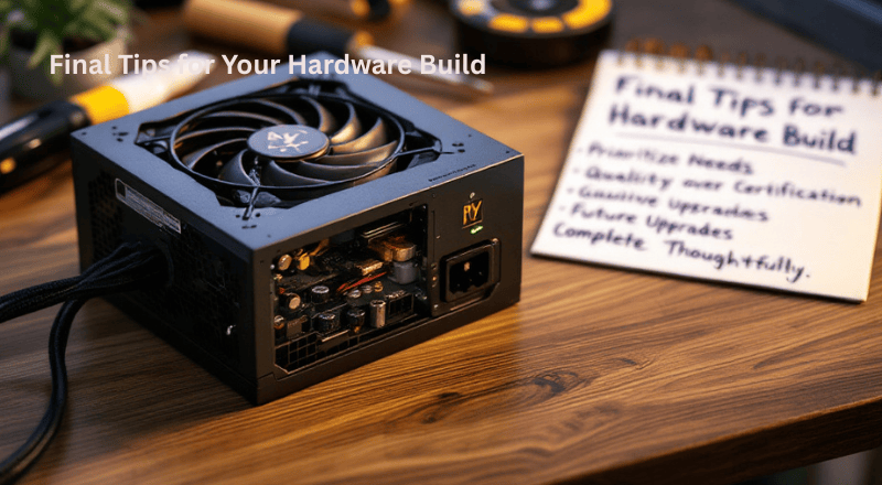Final Tips for Your Hardware Build 