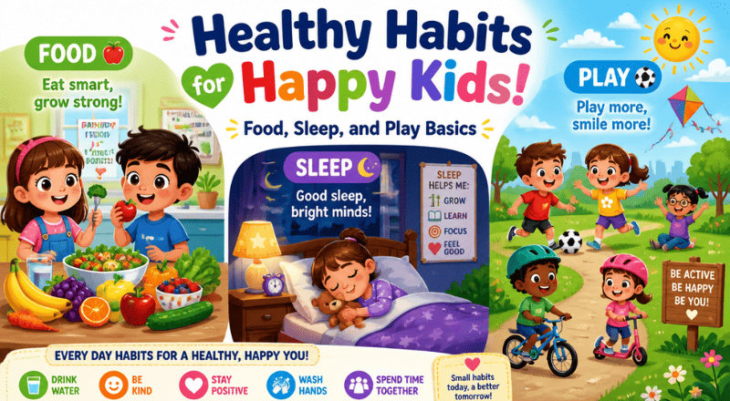 Healthy Habits for Happy Kids: Food, Sleep, and Play Basics