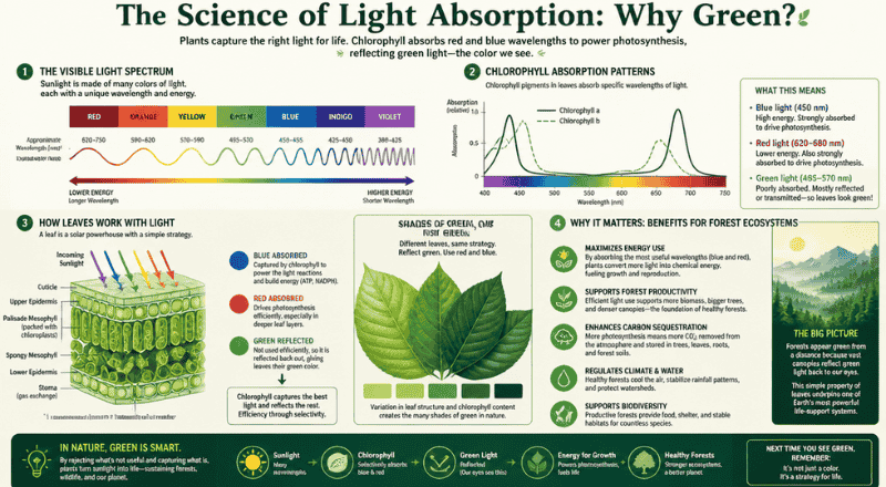 The Science of Light Absorption: Why Green?