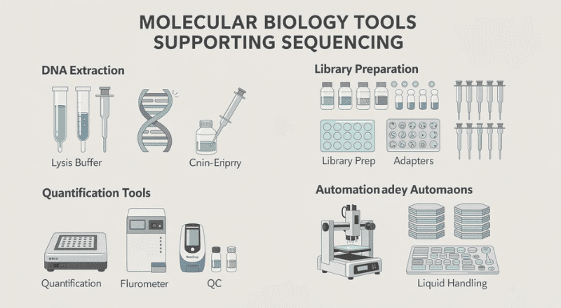 Molecular Biology Tools Supporting Sequencing