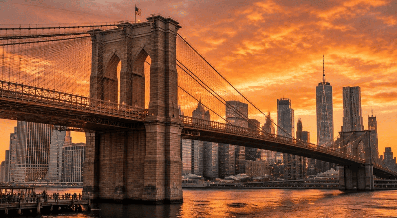 Brooklyn Bridge (1883, John A. Roebling and Washington Roebling)