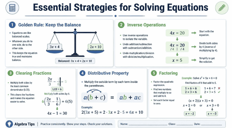 Essential Strategies for Solving Equations