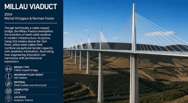 Millau Viaduct (2004, Michel Virlogeux & Norman Foster)