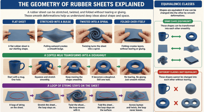 The Geometry of Rubber Sheets Explained